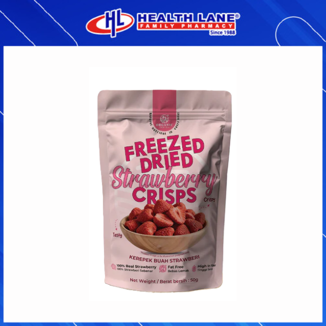 ORGANIC FIELDS FREEZED-DRIED STRAWBERRY CRISPS 45G 